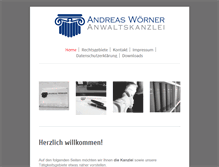 Tablet Screenshot of kanzlei-woerner.com